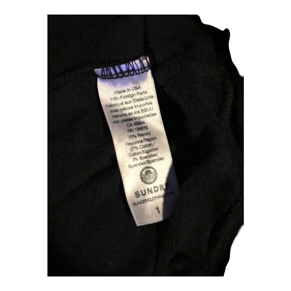 Sundry Evereve Super Soft Drawstring Jogger Pants in Black SZ1 - Picture 4 of 4